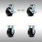 Service Caster 5 Inch Stainless Steel Polyolefin Caster Set with 2 Brakes/Swivel Lock 2 Rigid SCC-SS30S520-POB-TLB-BSL-2-R-2 - alternate 1